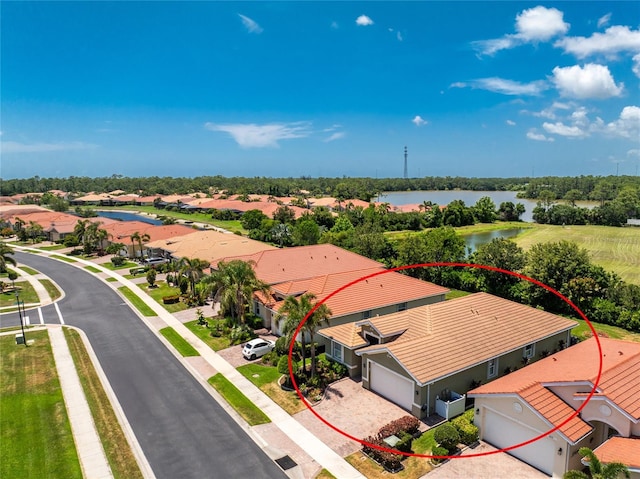 11666 Parrotfish St, Venice, FL 34292 - aerial perspective of suburban area with a large body of water