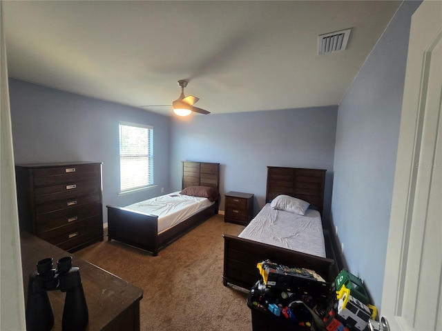 2739 Sherman Oak Dr, North Port, FL 34289 - bedroom with carpet floors and a ceiling fan