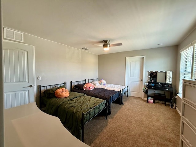 2739 Sherman Oak Dr, North Port, FL 34289 - carpeted bedroom featuring ceiling fan