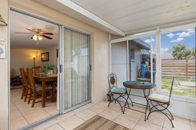 315 Holly Rd, Venice, FL 34293 - sunroom / solarium featuring ceiling fan