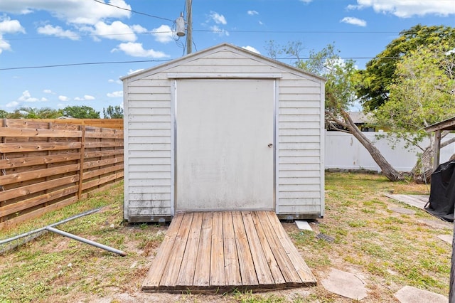 315 Holly Rd, Venice, FL 34293 - view of shed with a fenced backyard
