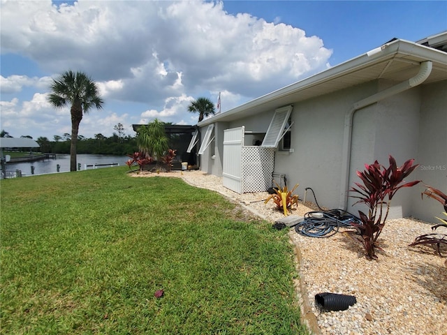 4216 Bur St, Port Charlotte, FL 33948 - view of grassy yard with a water view