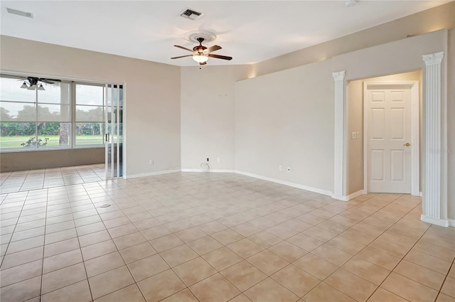 10263 Shadow Run Cir, Punta Gorda, FL 33955 - unfurnished room featuring light tile patterned flooring, ceiling fan, and baseboards
