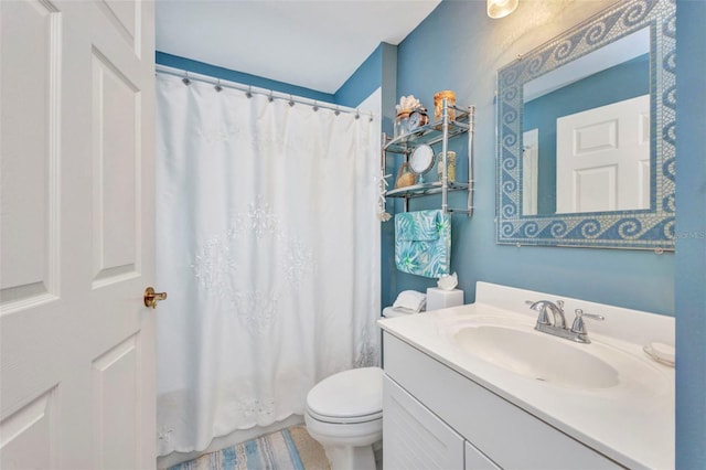 1876 Birmingham Blvd, Punta Gorda, FL 33980 - full bathroom featuring vanity, toilet, and a shower with curtain