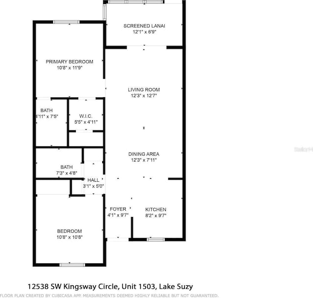 12538 SW Kingsway Cir Unit 1503, Lake Suzy, FL 34269 - room layout