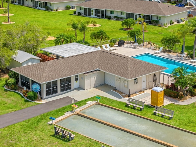 12538 SW Kingsway Cir Unit 1503, Lake Suzy, FL 34269 - view from above of property with a pool area