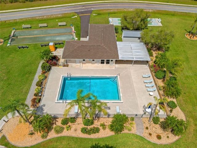 12538 SW Kingsway Cir Unit 1503, Lake Suzy, FL 34269 - aerial view of property and surrounding area featuring a pool area