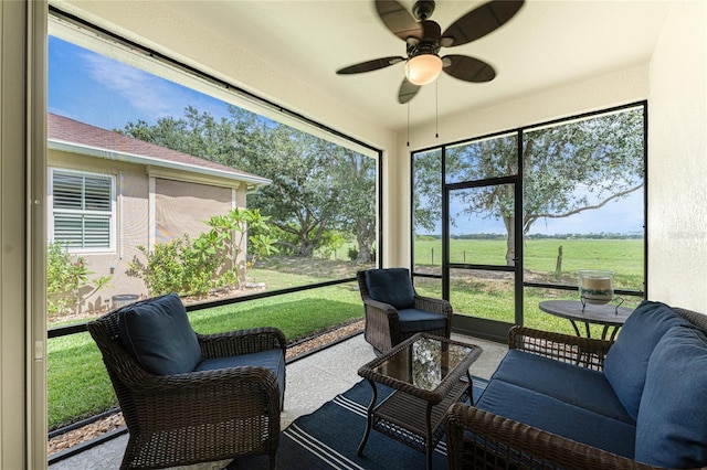 8866 Tuscany Isles Dr, Punta Gorda, FL 33950 - sunroom / solarium with a ceiling fan