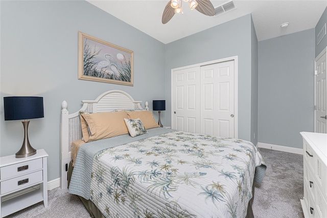 8866 Tuscany Isles Dr, Punta Gorda, FL 33950 - bedroom with light colored carpet, a closet, and baseboards