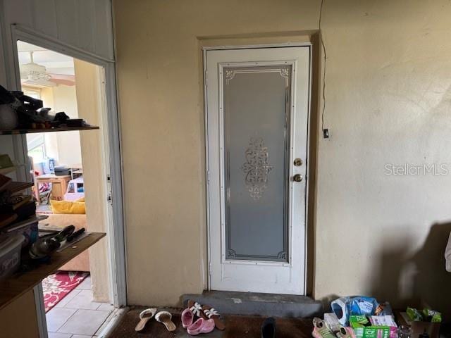 8158 Trionfo Ave, North Port, FL 34287 - entrance to property featuring stucco siding
