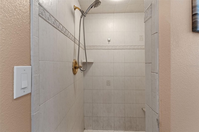 425 Corrientes Cir, Punta Gorda, FL 33983 - full bath featuring tiled shower and a textured wall