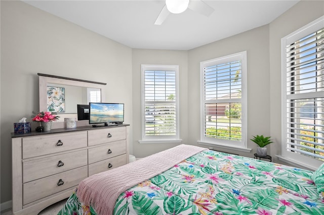 1470 Hyssop Loop, North Port, FL 34289 - bedroom featuring multiple windows and a ceiling fan