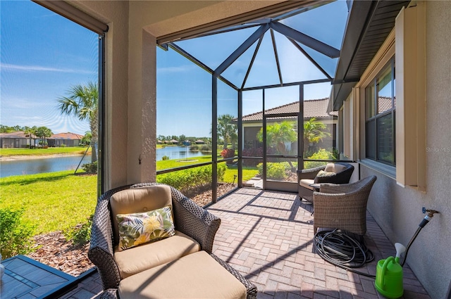 1470 Hyssop Loop, North Port, FL 34289 - sunroom / solarium featuring a water view