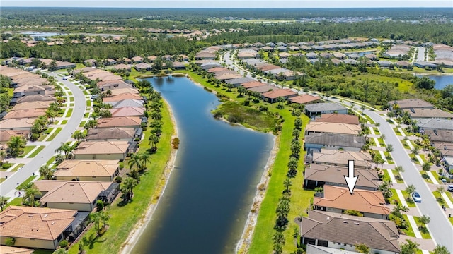 1470 Hyssop Loop, North Port, FL 34289 - aerial view of residential area featuring a large body of water