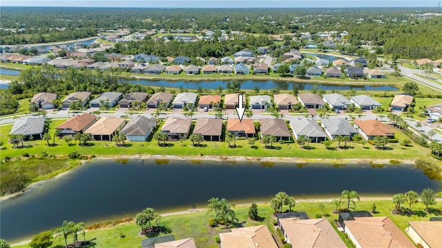 1470 Hyssop Loop, North Port, FL 34289 - aerial perspective of suburban area featuring a large body of water