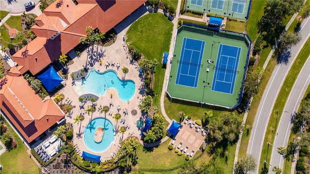 1470 Hyssop Loop, North Port, FL 34289 - aerial view of a pool