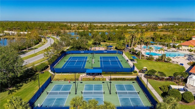 1470 Hyssop Loop, North Port, FL 34289 - drone / aerial view of a pool and a nearby body of water