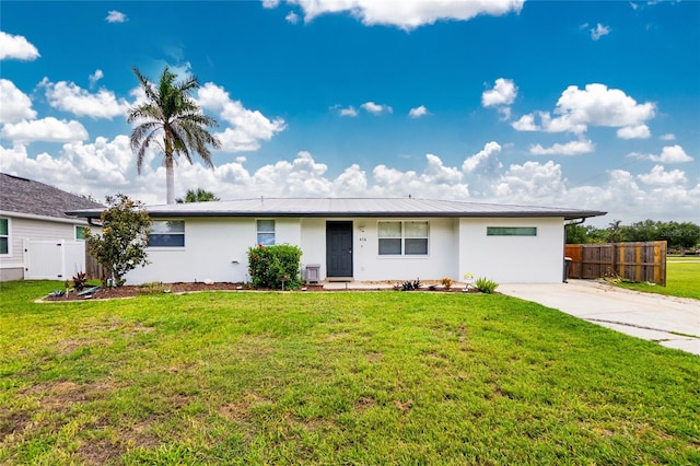 416 Allen St, Punta Gorda, FL 33950 - ranch-style house with stucco siding, metal roof, and a standing seam roof