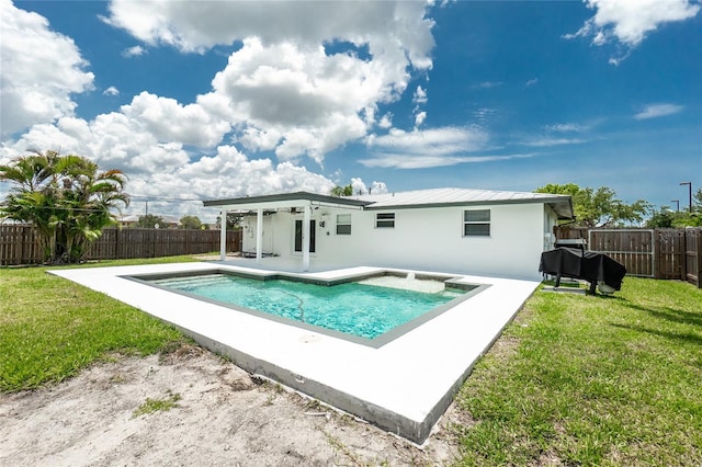 416 Allen St, Punta Gorda, FL 33950 - rear view of property with a patio, a ceiling fan, and stucco siding