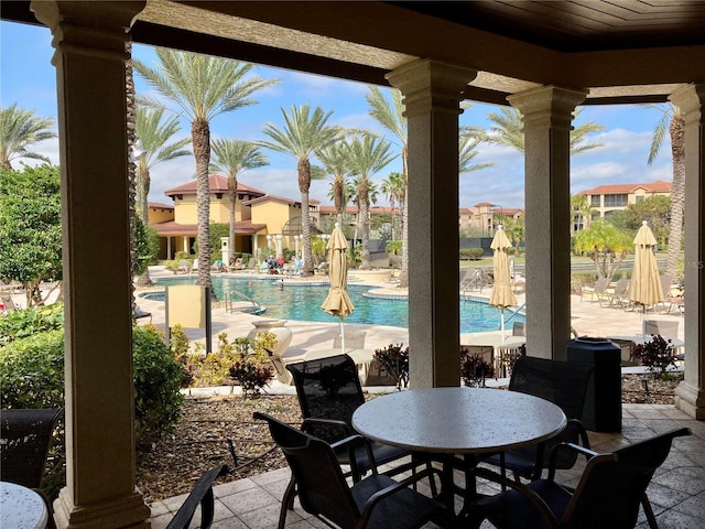 96 Vivante Blvd Unit 9622, Punta Gorda, FL 33950 - view of patio / terrace with a community pool