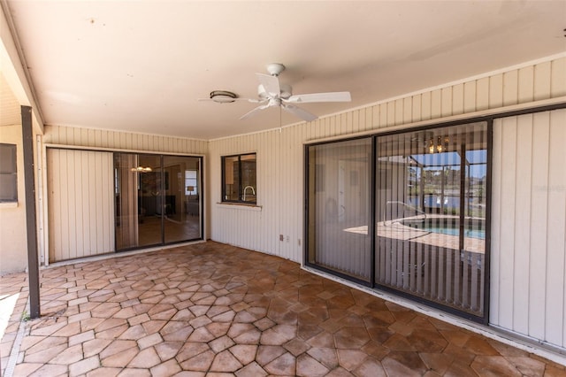 238 Mark Twain Ln, Rotonda West, FL 33947 - view of patio / terrace featuring ceiling fan