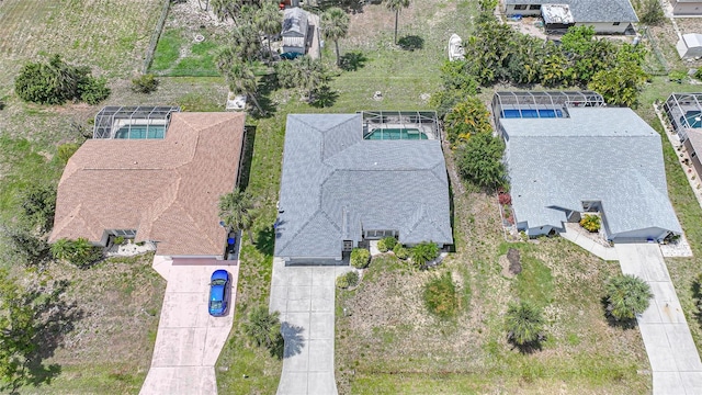 4055 Alwick Ln, North Port, FL 34287 - aerial view of residential area featuring a pool