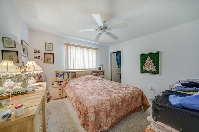 4055 Alwick Ln, North Port, FL 34287 - bedroom featuring light colored carpet, a closet, and a ceiling fan