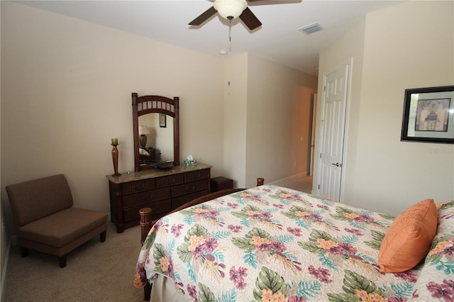 13256 Creekside Ln, Port Charlotte, FL 33953 - bedroom featuring light carpet and ceiling fan