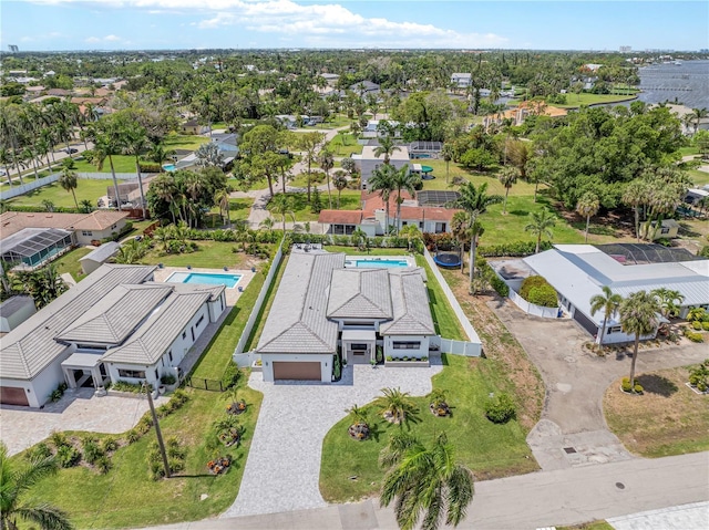1324 Longwood Dr, Fort Myers, FL 33919 - aerial perspective of suburban area featuring a pool