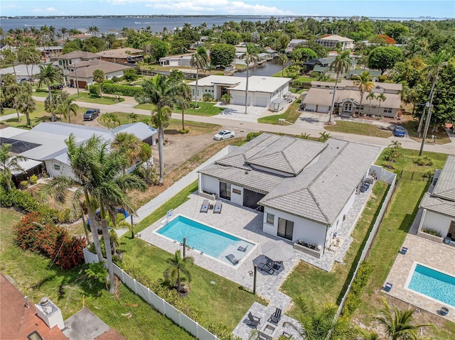 1324 Longwood Dr, Fort Myers, FL 33919 - aerial perspective of suburban area featuring a pool