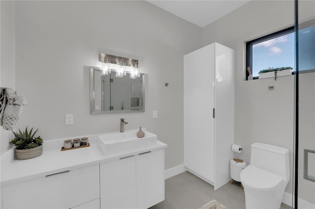 1324 Longwood Dr, Fort Myers, FL 33919 - bathroom with vanity, toilet, and baseboards