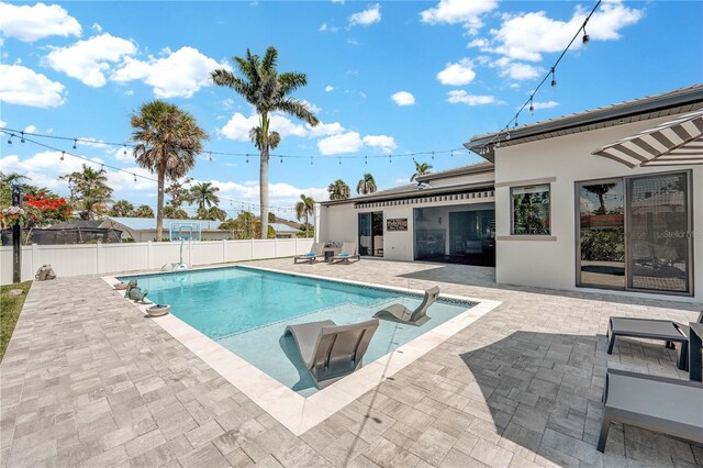 1324 Longwood Dr, Fort Myers, FL 33919 - view of pool with a patio and a fenced backyard