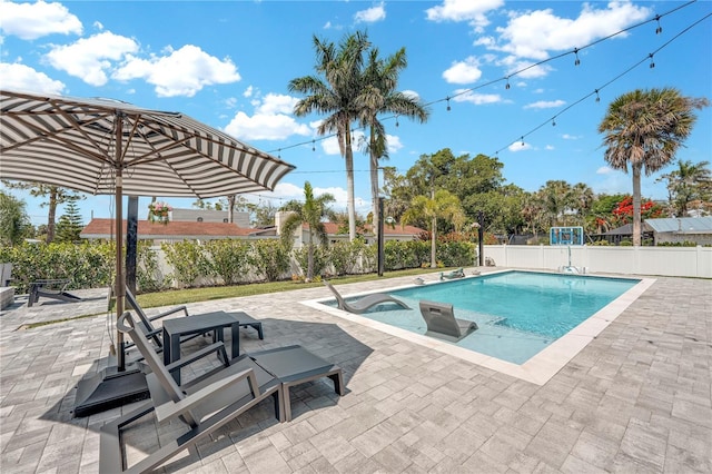 1324 Longwood Dr, Fort Myers, FL 33919 - view of swimming pool featuring a fenced backyard and a patio area