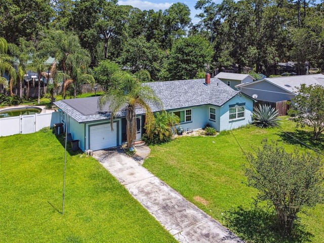4707 Southgate Dr, Jacksonville, FL 32207 - ranch-style house featuring a garage, driveway, stucco siding, and roof with shingles
