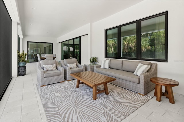 3632 Golden Gate Blvd W, Naples, FL 34102 - living room with light tile patterned floors
