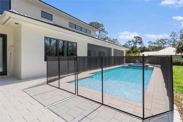 3632 Golden Gate Blvd W, Naples, FL 34102 - view of swimming pool with a patio and a pool with connected hot tub
