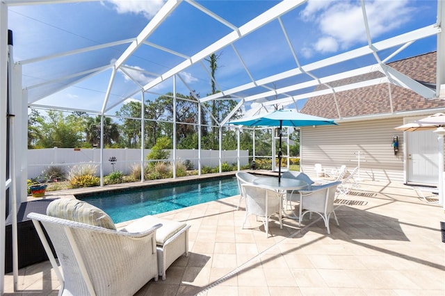 5219 Guava Ter, Port Charlotte, FL 33981 - view of pool with a patio, glass enclosure, and outdoor dining area