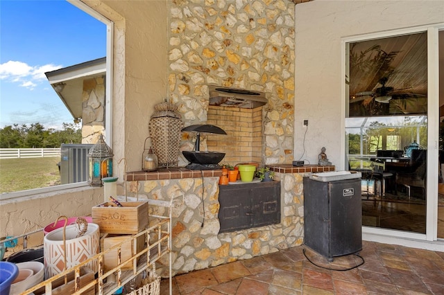 5600 Blackjack Ct S, Punta Gorda, FL 33982 - view of patio featuring central AC