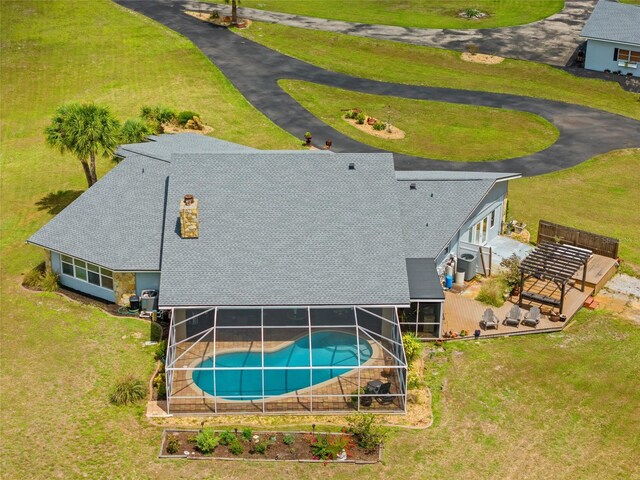 5600 Blackjack Ct S, Punta Gorda, FL 33982 - aerial view of property and surrounding area featuring a pool