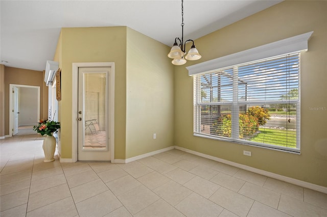 2747 Suncoast Lakes Blvd, Punta Gorda, FL 33980 - spare room with a chandelier, baseboards, and light tile patterned flooring
