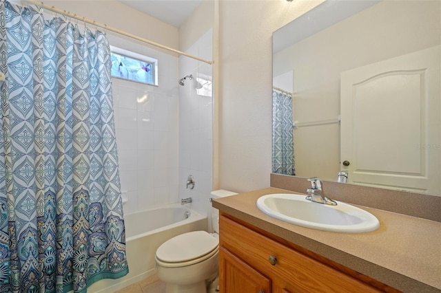 2747 Suncoast Lakes Blvd, Punta Gorda, FL 33980 - full bathroom featuring vanity, shower / tub combo, and toilet