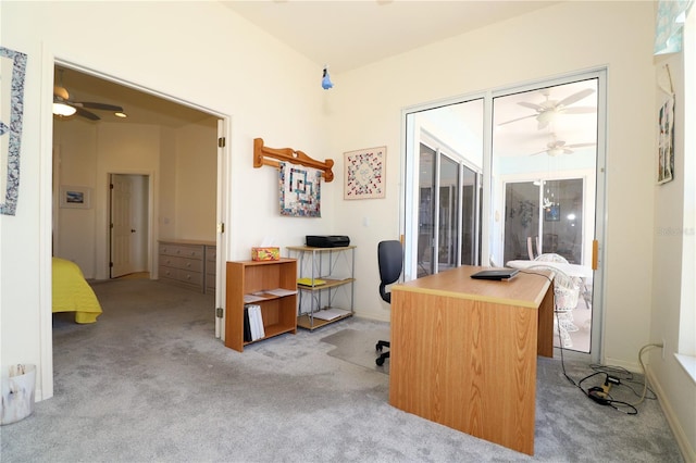 3772 Peace River Dr, Punta Gorda, FL 33983 - office featuring a ceiling fan and light carpet