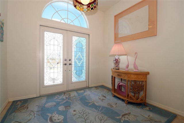 3772 Peace River Dr, Punta Gorda, FL 33983 - entryway with french doors and baseboards