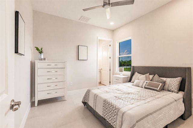 5061 Collingswood Blvd, Port Charlotte, FL 33948 - bedroom featuring baseboards, recessed lighting, and ceiling fan