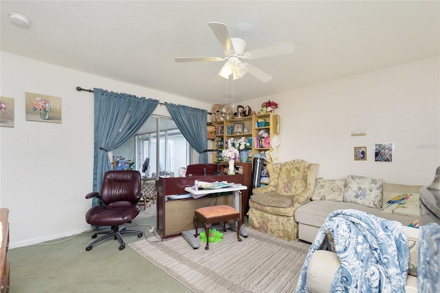 6103 Fabian Rd, North Port, FL 34287 - office space with carpet flooring, ceiling fan, and baseboards