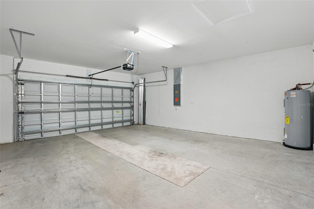 16053 Rosemallow Ln, Alva, FL 33920 - garage featuring water heater, electric panel, and a garage door opener