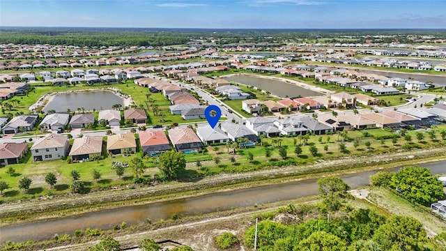 16053 Rosemallow Ln, Alva, FL 33920 - aerial view of property's location with a nearby body of water and nearby suburban area