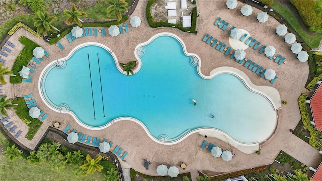 16053 Rosemallow Ln, Alva, FL 33920 - aerial view of a pool area