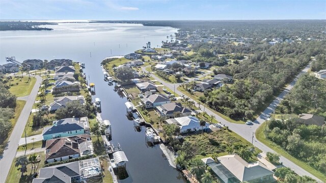 12299 Albrecht Ter, Port Charlotte, FL 33981 - aerial view of property's location with a large body of water and nearby suburban area
