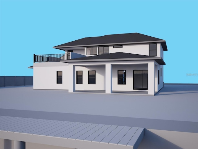 12299 Albrecht Ter, Port Charlotte, FL 33981 - view of side of property featuring a balcony and stucco siding